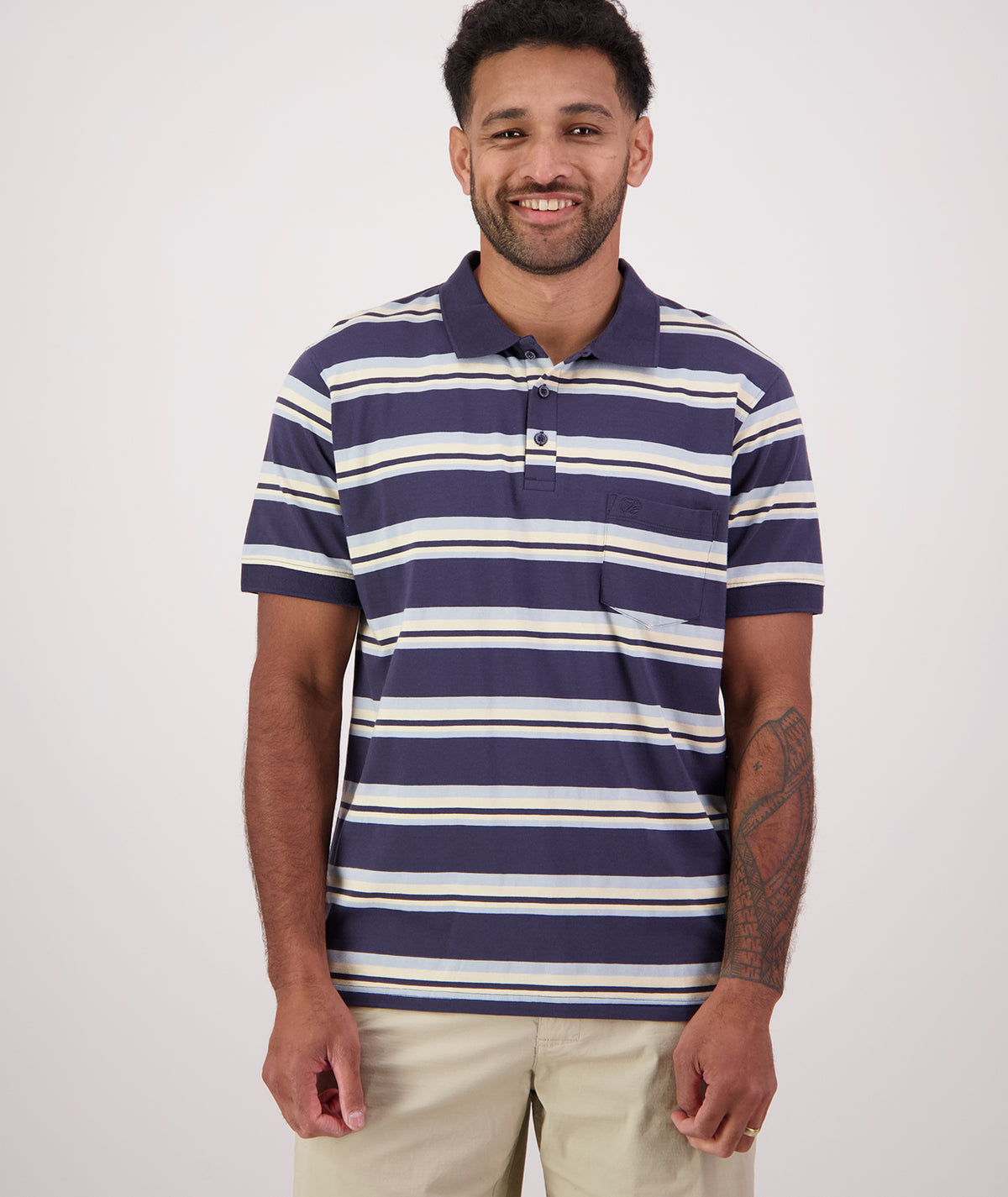 Men's Waimate Striped Polo
