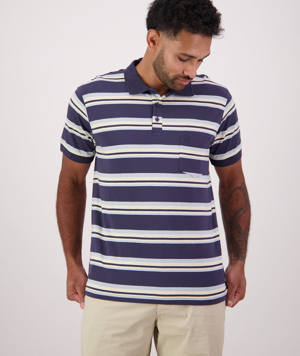 Men's Waimate Striped Polo