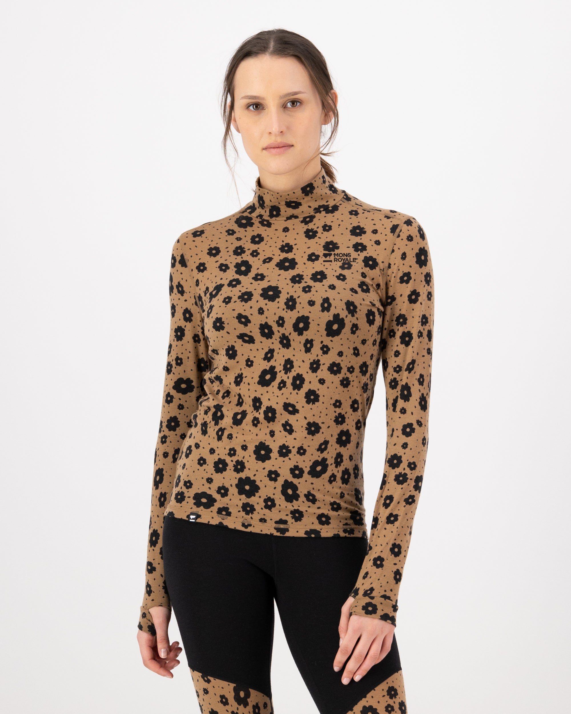 Women's Cascade Merino Mock Neck LS