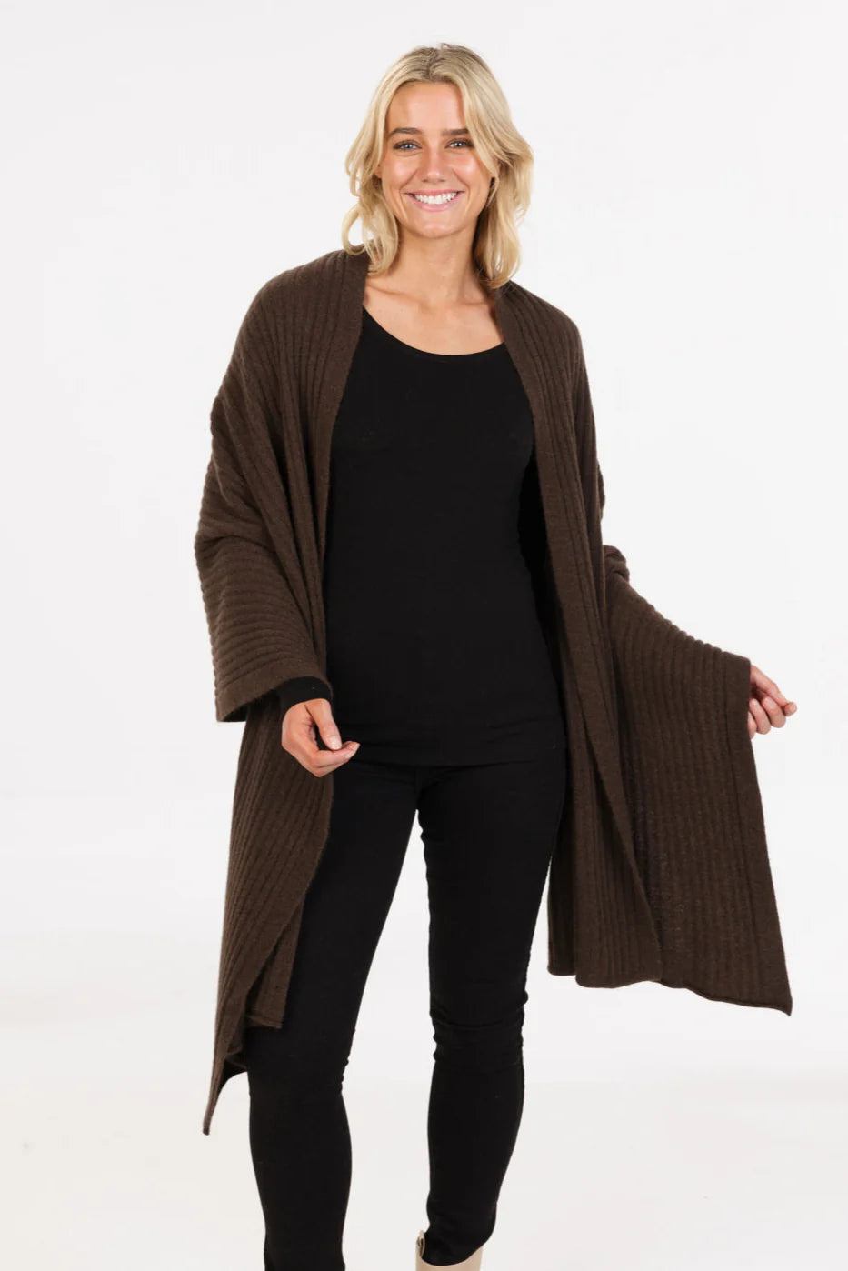 Possum Merino Ribbed Wrap