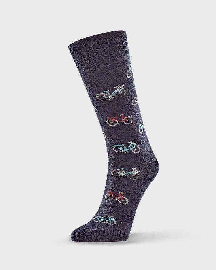 Bike Patterned Dress Sock