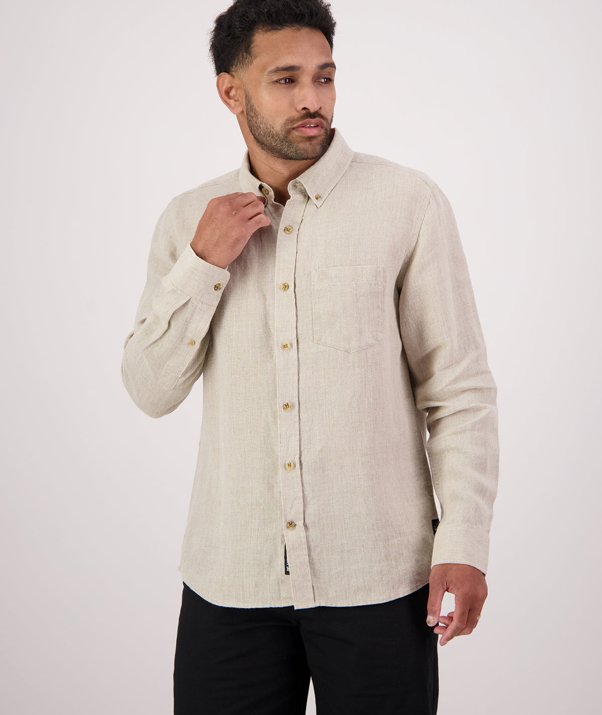 Men's Puhoi Linen Long Sleeve Shirt