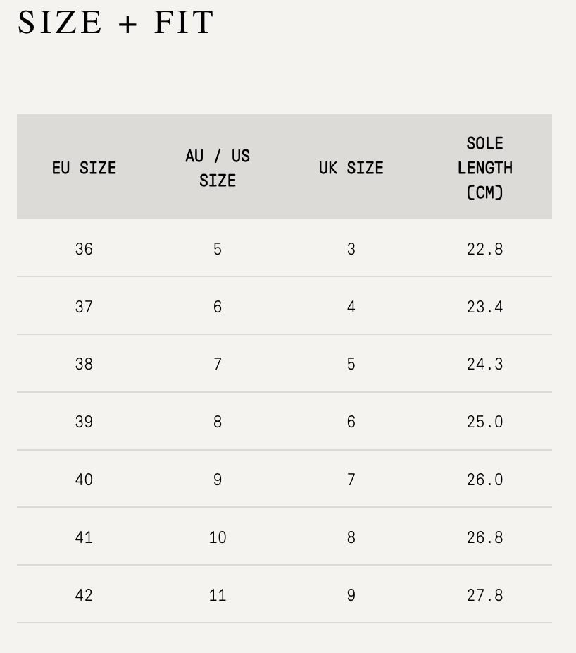 Size Guide