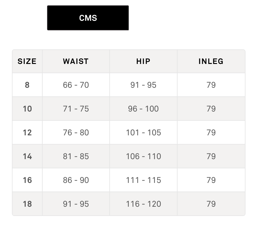 Size Guide