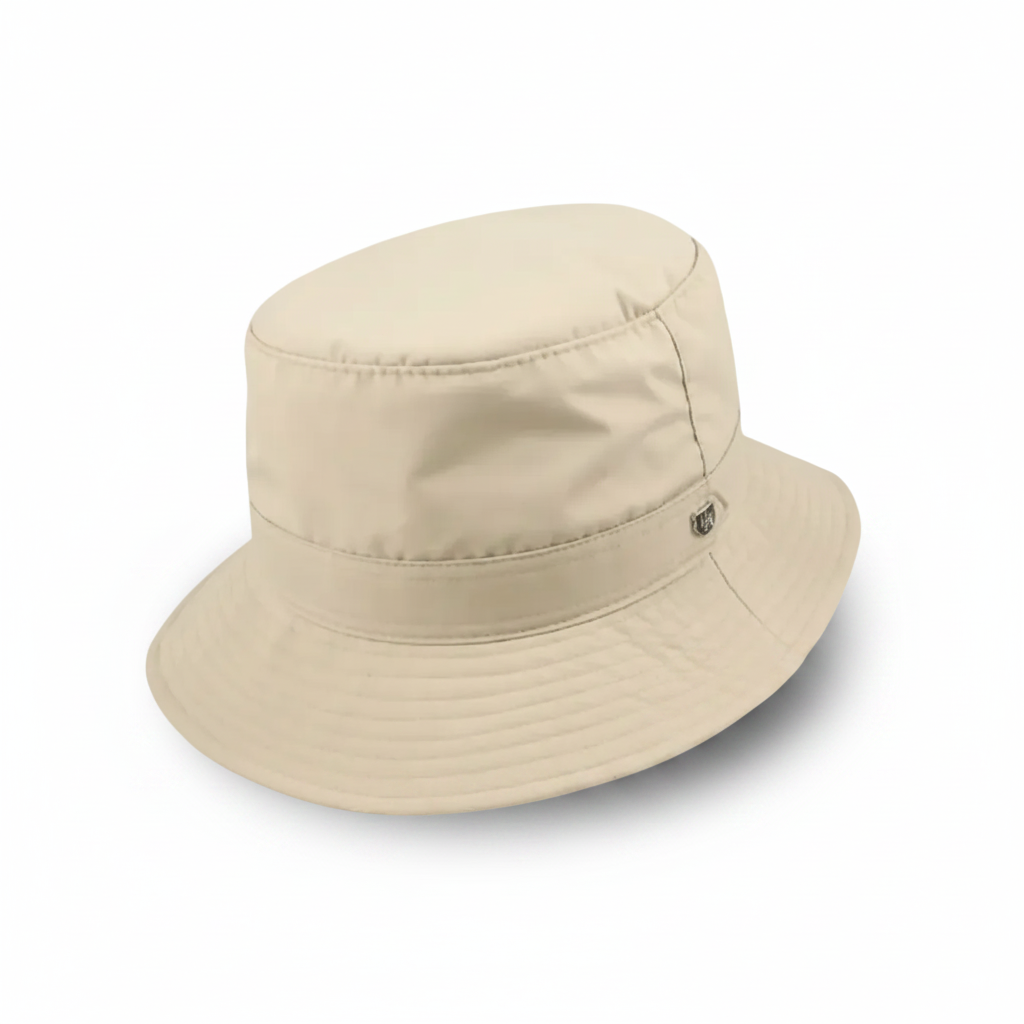 sand bucket hat on a light gray background